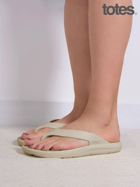 Totes Nude Ladies Solbounce Toe Post Flip Flops Sandals (N55893) | €26