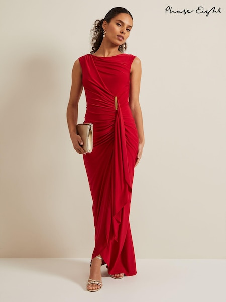 Phase Eight Red Petite Donna Maxi Dress (N55898) | 737 QAR