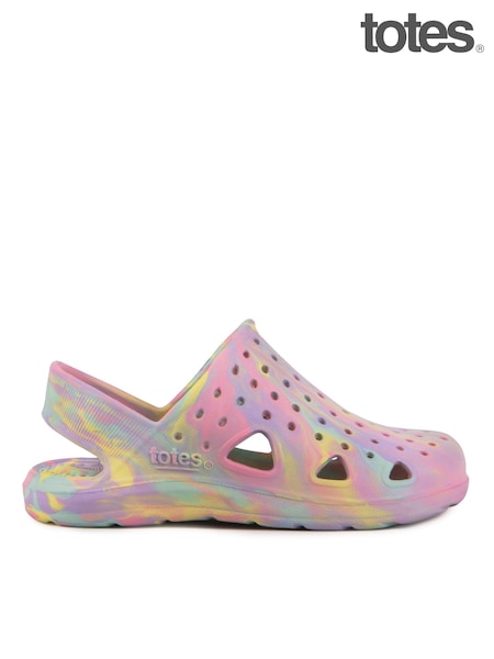 Totes Pink Pastel Tie Dye SolBounce Toddler Clogs (N55918) | $32 - $37