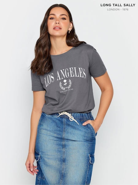 Long Tall Sally 100% Cotton Stripe Crew Neck T-Shirt (N55951) | 79 LEI
