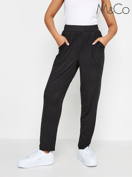 M&Co Black Petite Hareem Jersey Trousers (N55979) | € 7