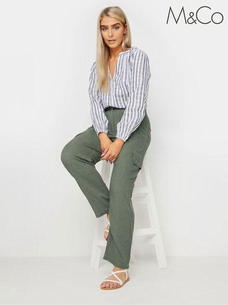 M&Co Relaxed Linen Cargo Trousers (N55983) | 48 €
