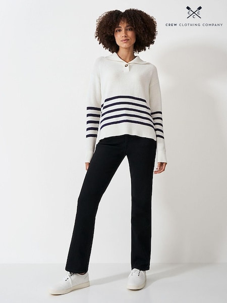Crew Clothing Collar Detail Stripe Jumper (N56022) | 268 LEI