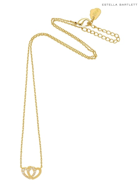 Estella Bartlett Cubic Zirconia Interlocking Heart Necklace (N56033) | ‏62 د.إ.‏