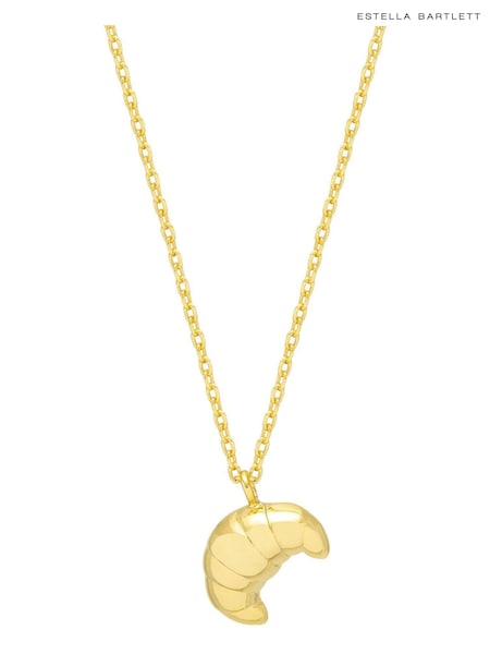 Estella Bartlett Gold Lets do breakfast' Croissant Necklace (N56045) | AED73