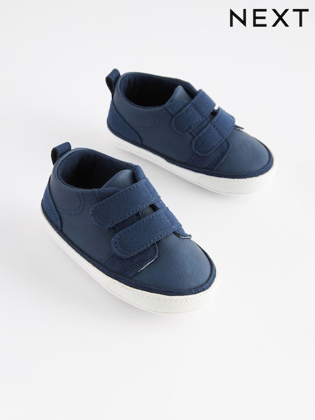 Navy Blue Baby Two Strap Trainers (0-24mths) (N56410) | €11