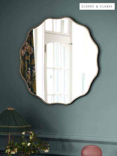 Clarke & Clarke Gold Wobble Round Mirror (N56502) | €184