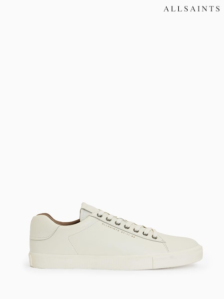 AllSaints White Brody Leather Low Top Trainers (N56660) | AED751