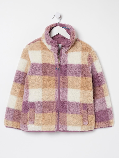 FatFace Purple Check Teddy Coat (N56846) | €24