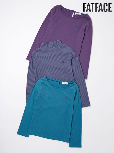 FatFace Green 3 Pack Rib T-Shirts (N56854) | €18.50