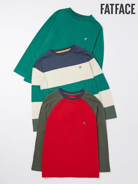 FatFace Long Sleeve T-Shirt 3 Pack (N56876) | € 17