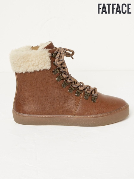FatFace Brown Romy Hybrid Hiker Ankle Boots (N56882) | €24