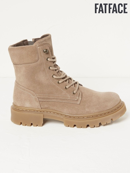 FatFace Natural Eliza Suede Ankle Worker Boots (N56888) | €34