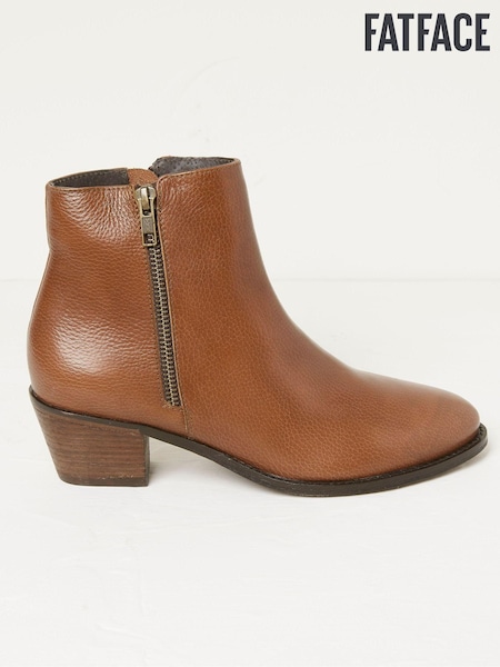 FatFace Camel Betsy Zip Detail Ankle Boots (N56889) | €50