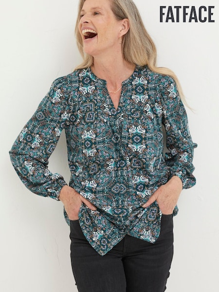 FatFace Green Betty Mirror Floral Tunic (N56955) | €27