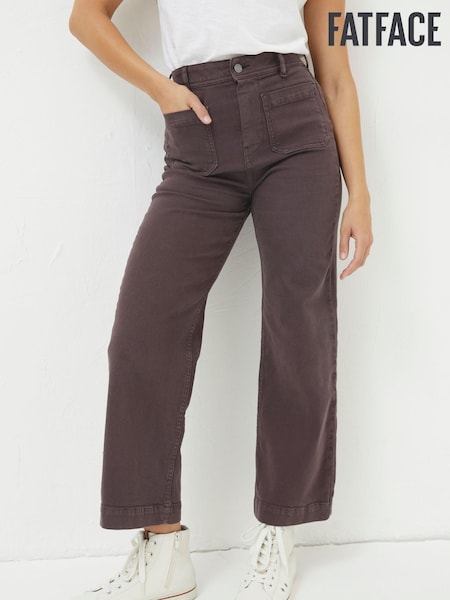 FatFace Purple Keswick Wide Leg Cropped Jeans (N56967) | €37