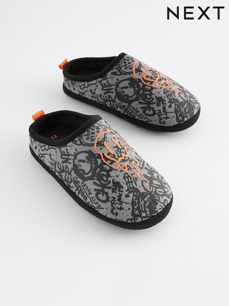 Grey Graffiti Sporty Mule Slippers (N57077) | €7.50 - €9