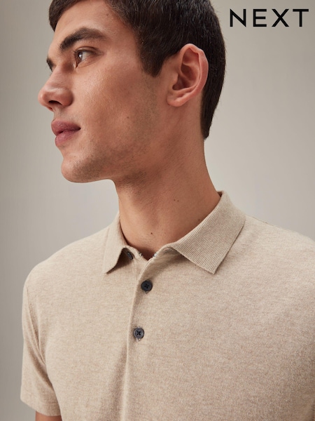 Neutral Knitted Polo Shirt (N57084) | €11
