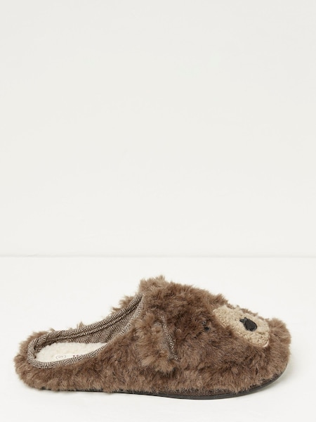 FatFace Brown Grizzly Bear Slippers (N57106) | €17.50