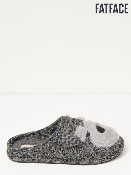 FatFace Grey Archie Scotty Dog Slippers (N57107) | €17.50