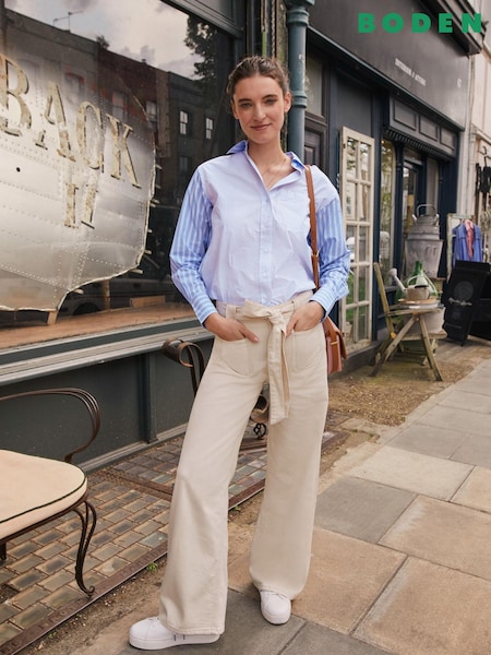 Boden Sky Blue Connie Cotton Shirt (N57151) | €26