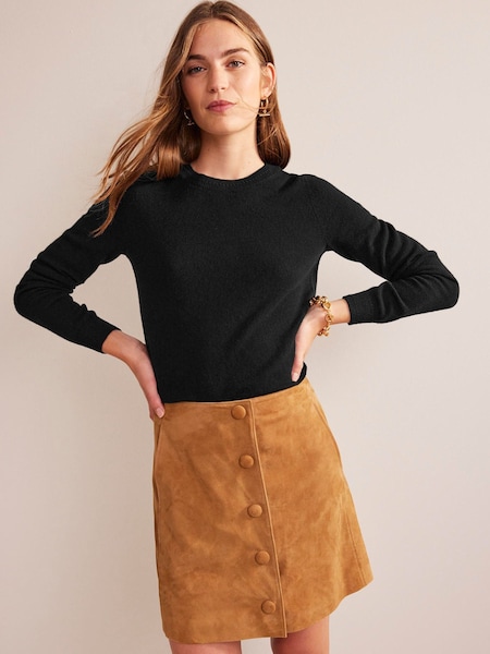 Boden Black Eva Cashmere Crew Neck Jumper (N57174) | $227