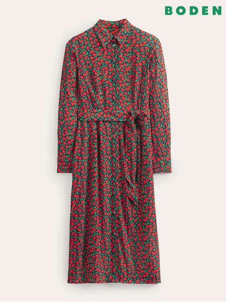 Boden Red Kate Midi Shirt Dress (N57231) | €77