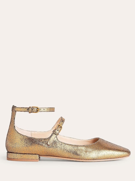 Boden Gold Iris Snaffle Slingback Flats (N57251) | €84