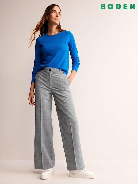 Boden Grey Westbourne Wool-Twill Trousers (N57260) | €83
