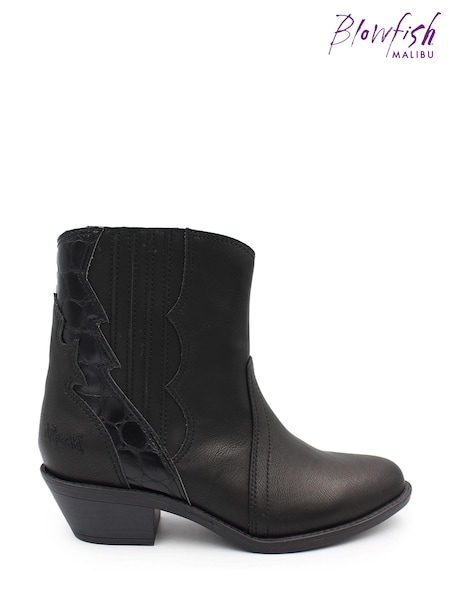 Negru - Ghete și cizme până la gleznă model western Blowfish Malibu Femei Langle (N57353) | 214 LEI