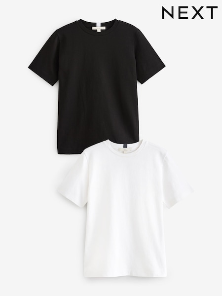 Noir/Blanc - Short Sleeve Heavyweight T-shirts 2 Pack (N57389) | €45