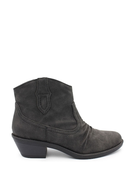 Blowfish Malibu Womens Lane Western Ankle Black Boots (N57393) | 214 LEI