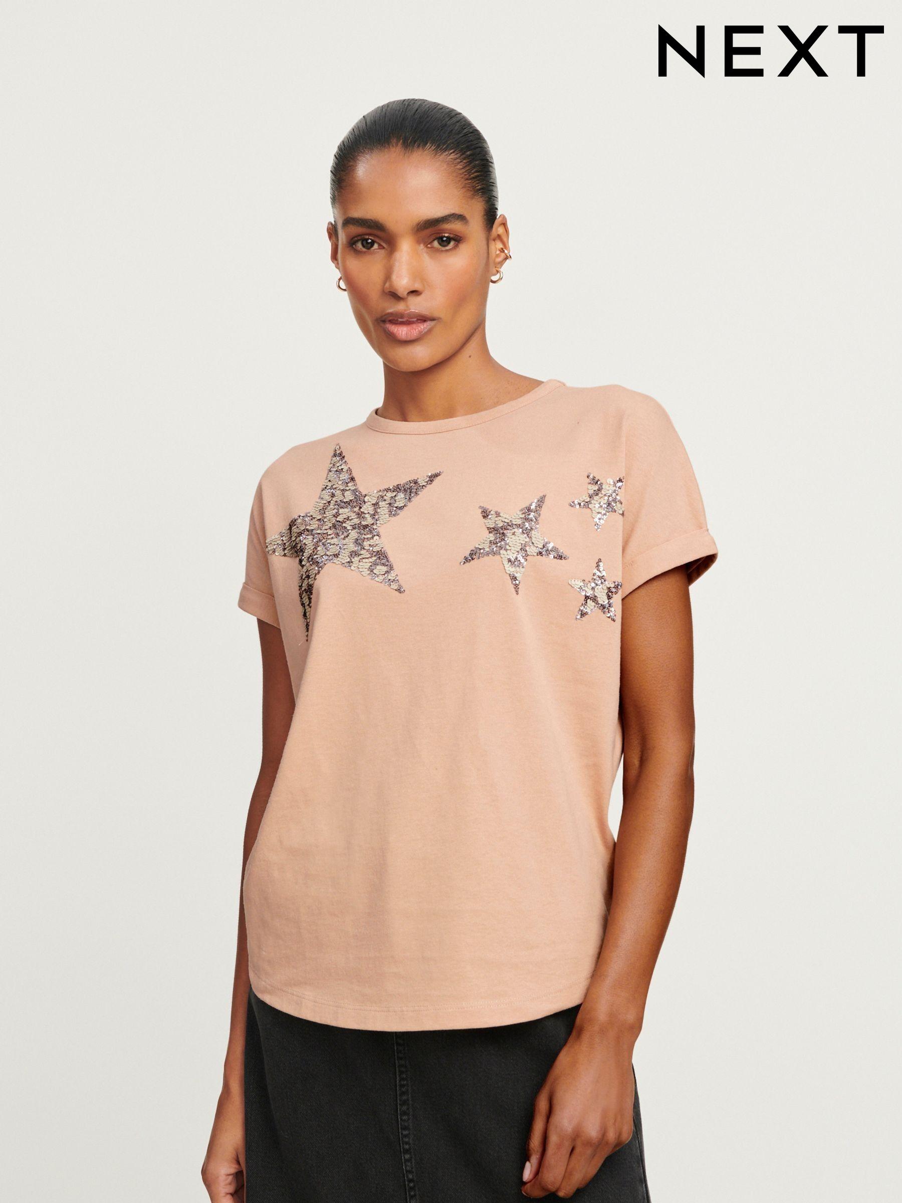 Women s Regular Pink Sequin Tops Next Luxembourg