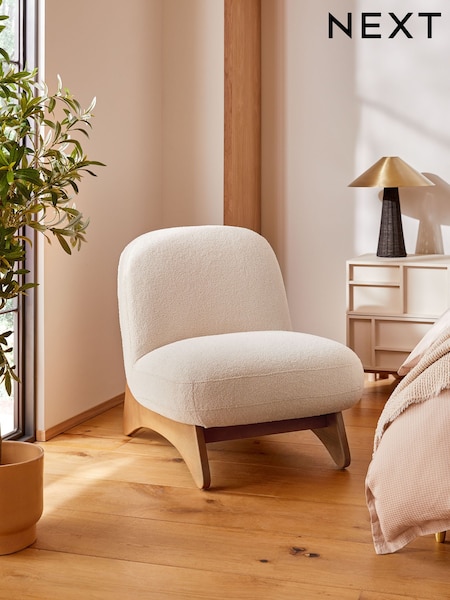 Soft Cosy Boucle Ivory Natural Alfie Accent Chair (N57570) | €175