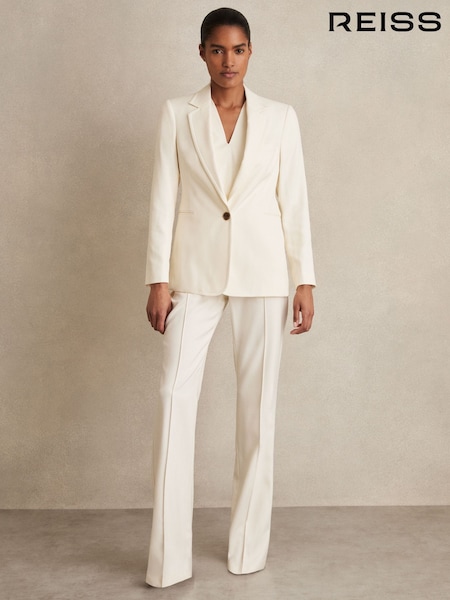 Reiss Cream Oe Amber Single-Breasted Suit Jacket (N57607) | €229