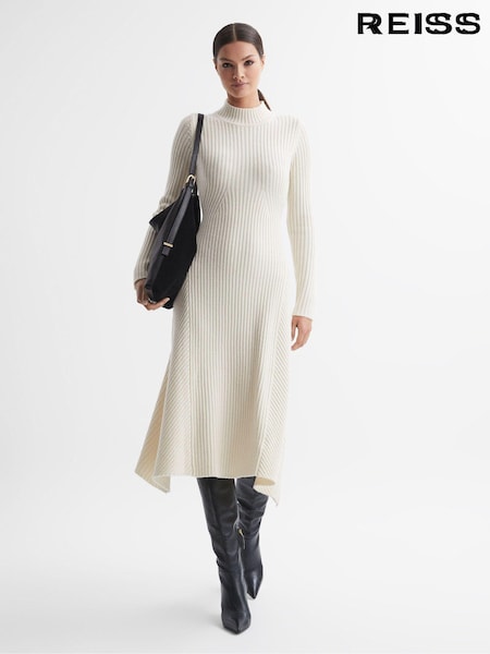 Reiss Kris Wool Blend Bodycon Midi Dress (N57619) | 309 €
