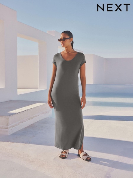 Grey Jersey Maxi Summer Dress (N57699) | €7