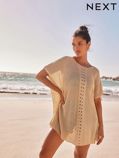 Gold Sparkle Overhead Knitted Cover-Up (N57784) | €39