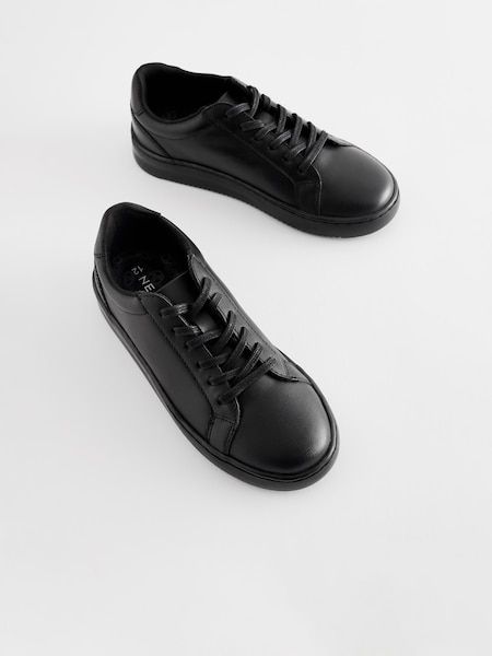 Black Leather Lace Up School Shoes (N57842) | €13 - €15