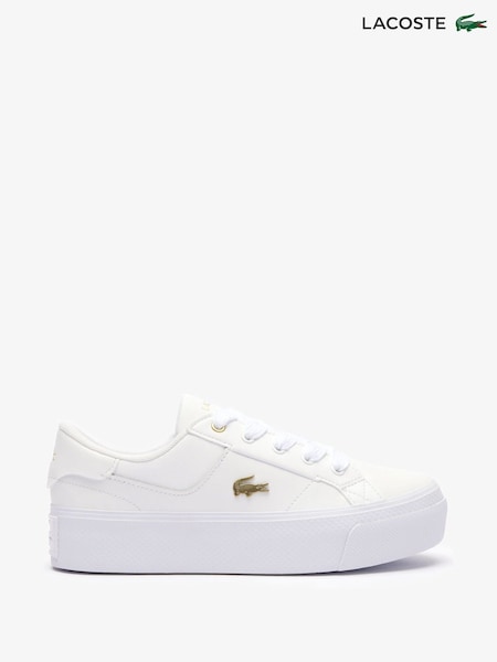Alb - Women's Ziane Platform Leather Trainers (N57880) | 670 LEI
