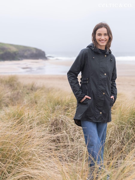 Celtic & Co. Blue 100% Cotton Wax Riding Coat (N58007) | €338