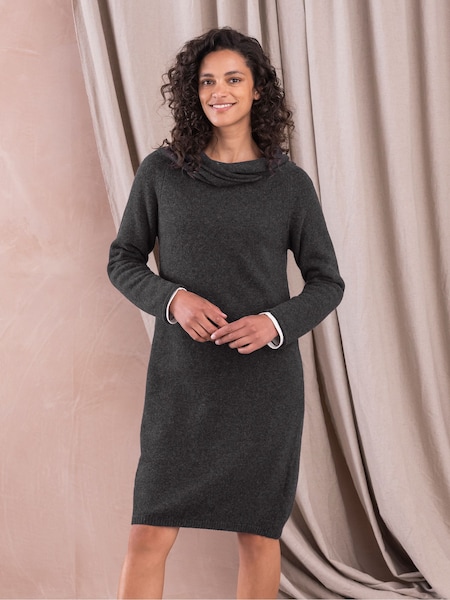 Celtic & Co. Grey Collared Slouch Knee Length Dress (N58031) | €72
