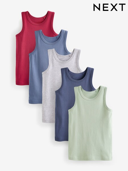 Natikači svetle barve - 100% Cotton Vests 5 Pack (1.5-16yrs) (N58152) | € 11 - € 15