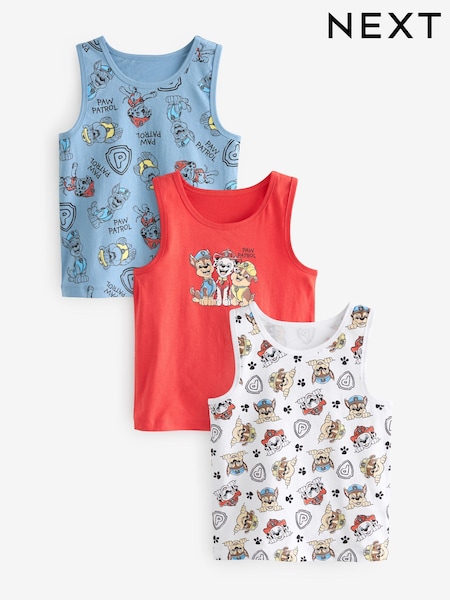 Paw Patrol License 100% Cotton Vests 3 Pack (1.5-10yrs) (N58154) | €16 - €17