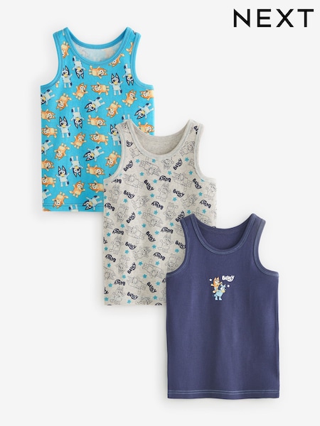 Bluey License 100% Cotton Vests 3 Pack (1.5-10yrs) (N58156) | $19 - $21