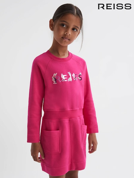 Reiss Pink Janine 9-14 yrs Sweatshirt Dress (N58223) | €32
