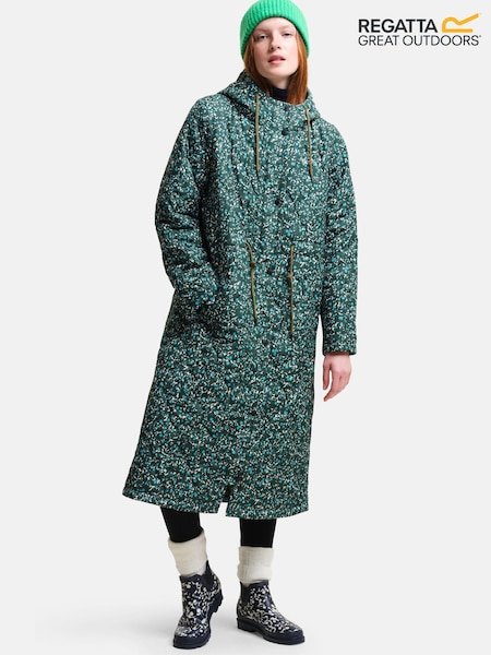 Regatta Purple Orla Kiely Long Length Quilted Jacket (N58381) | €66