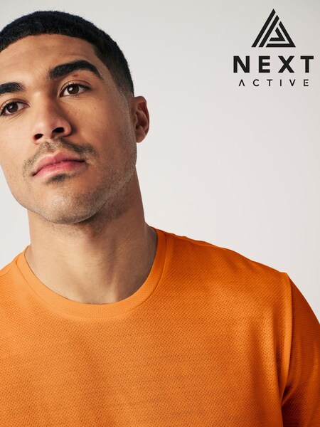 Orange Short Sleeve Tee Active Mesh Training T-Shirt (N58616) | €9