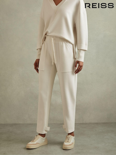 Reiss Cream Bernie Tapered Drawstring Joggers (N58639) | €95