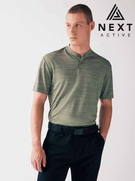 Green Buttoned Collar Training T-Shirt (N58645) | €11